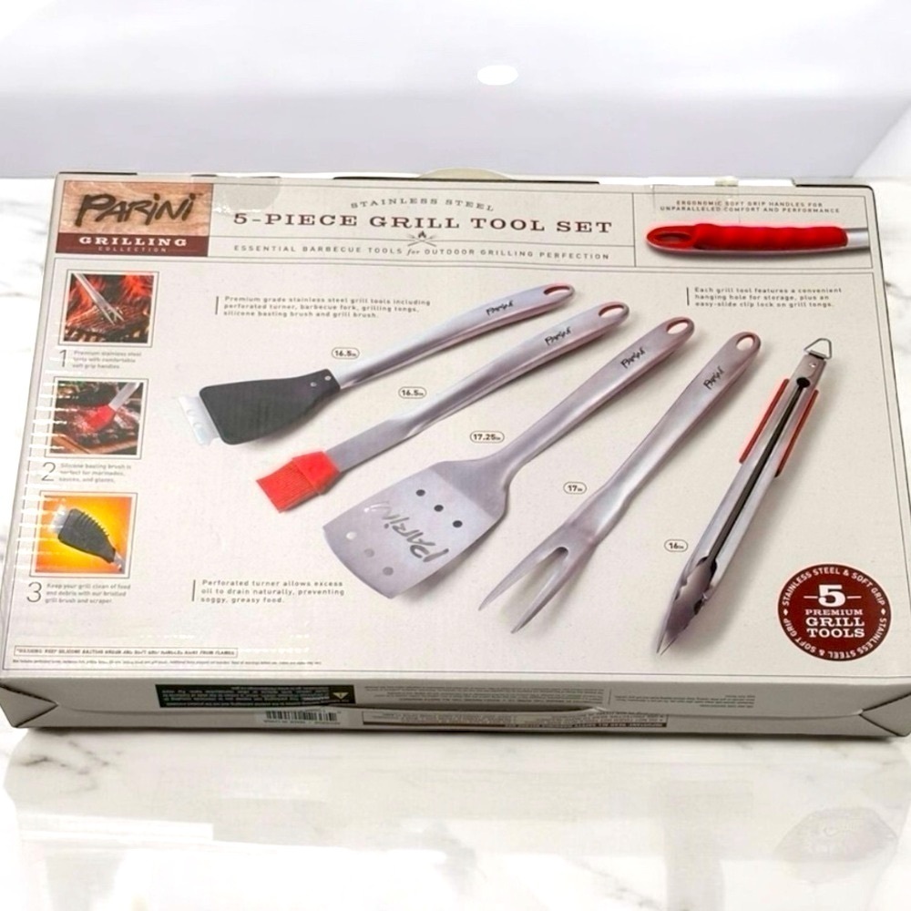 NIB! Paini 5-Piece Grill Tool Set - Picture 2 of 5